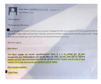 El mail que le envió