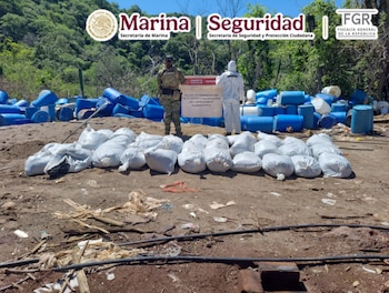 Las autoridades señalaron que la cooperación internacional, con pleno respeto a nuestra soberanía, seguirá traduciéndose en acciones concretas contra quienes producen y trafican drogas Foto: FGR