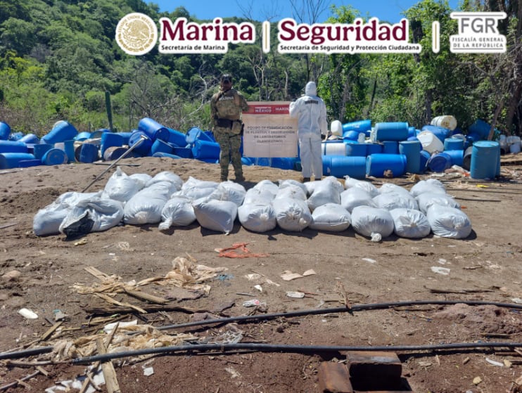 Las autoridades señalaron que la cooperación internacional, con pleno respeto a nuestra soberanía, seguirá traduciéndose en acciones concretas contra quienes producen y trafican drogas Foto: FGR