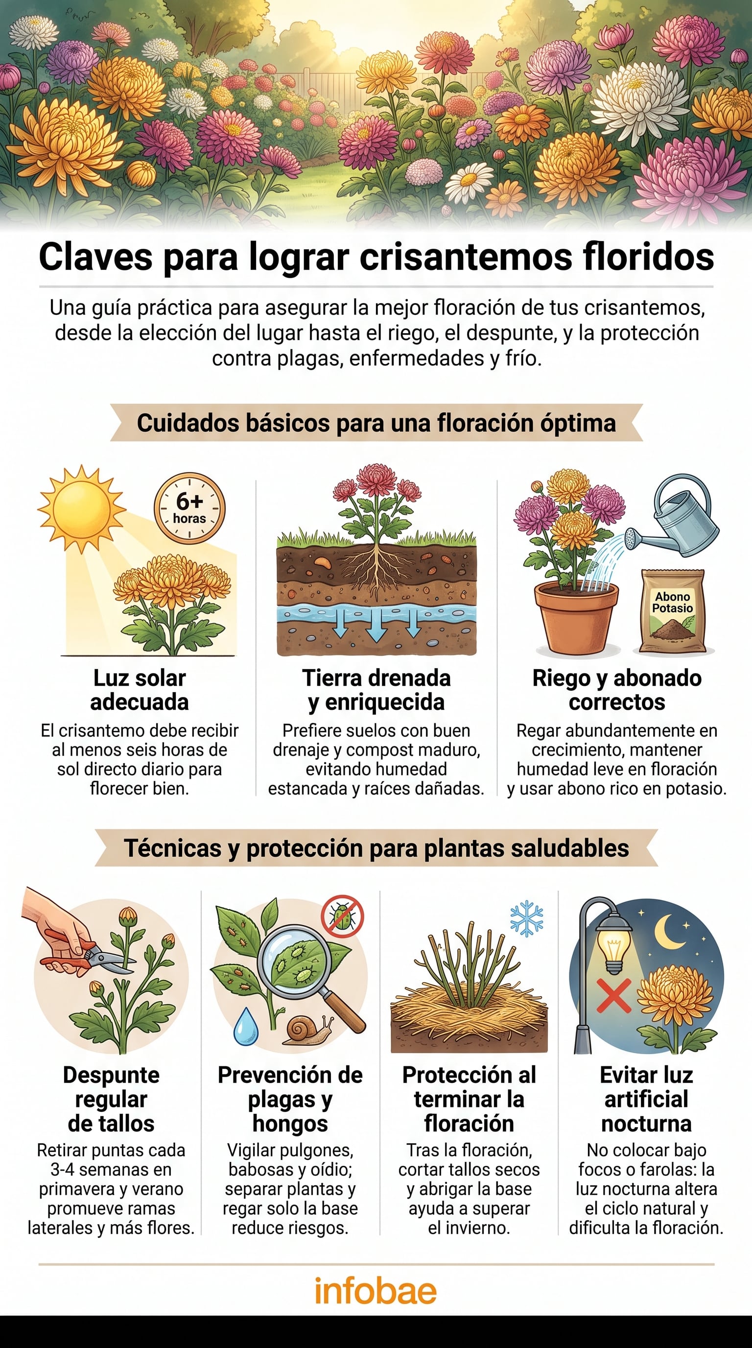 La combinación de todos estos consejos reduce significativamente el riesgo de plagas y enfermedades. (Imagen Ilustrativa Infobae)
