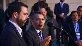 El alcalde de Bogotá reiteró que defenderá la construcción de la primera línea del metro tal y como está contratada - crédito Presidencia de la República