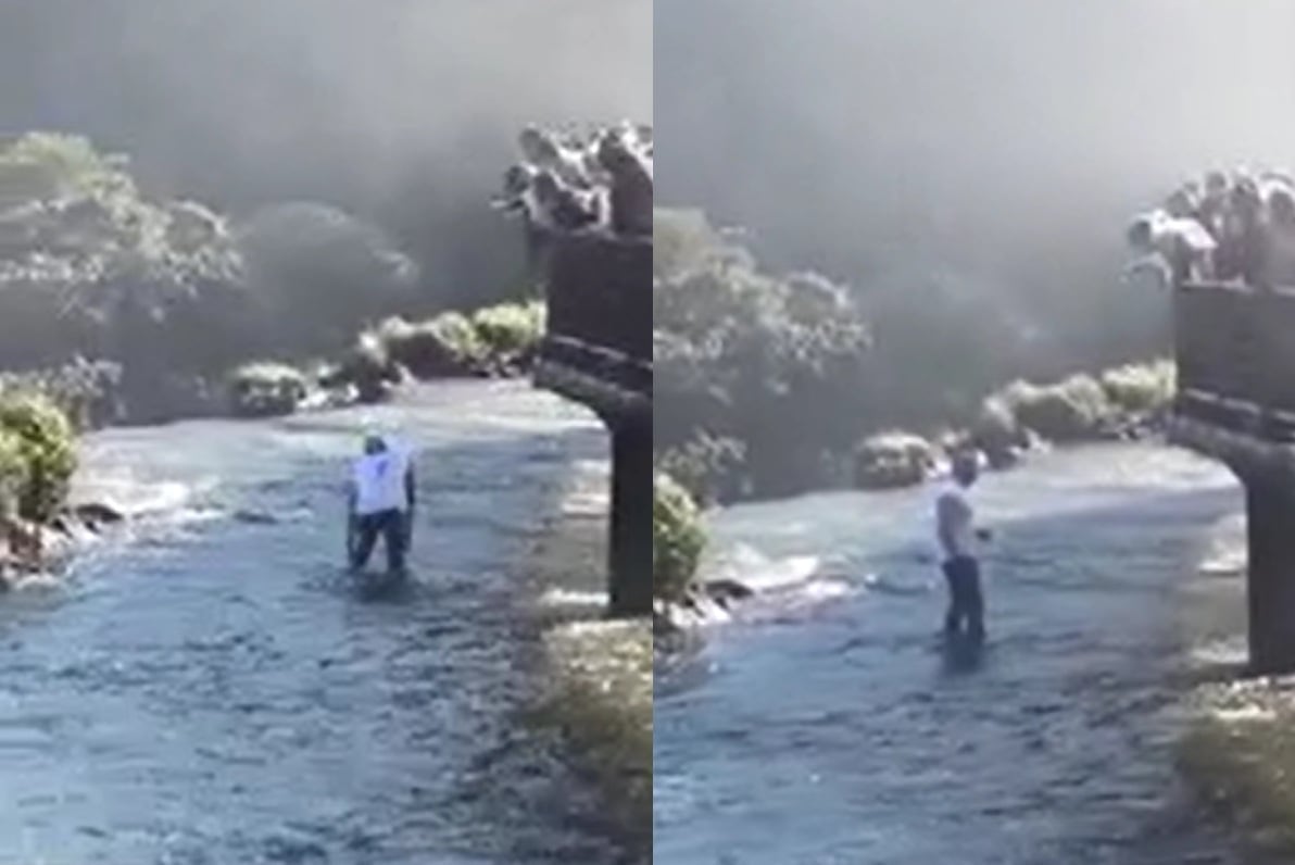 Un turista brasileño se arrojó al agua en las Cataratas del Iguazú para recuperar su celular
