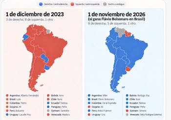 El mapa que compartió Milei en redes sociales para destacar el avance de la derecha en la región