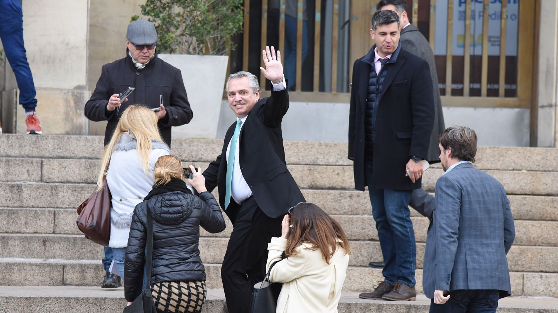 El expresidente Alberto Fernández, en los tribunales federales de Comodoro Py (foto archivo - Franco Fafasuli)