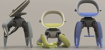La silla robot de Toyota se controla con manillas y botones en los reposabrazos o con comandos de voz que ajustan la ruta, la velocidad y el tipo de desplazamiento.