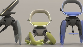 Así es la silla robot que te lleva a cualquier parte con IA y cuatro patas como si fuera un cangrejo