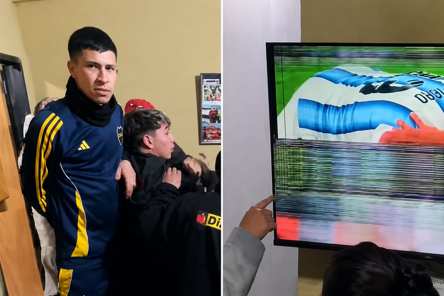 La euforia por el triunfo de la Selección terminó con un televisor roto durante el festejo (TikTok)
