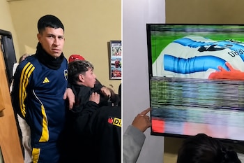La euforia por el triunfo de la Selección terminó con un televisor roto durante el festejo (TikTok)