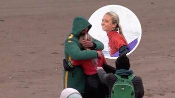 Isabella, la hija de Fabián Assmann y Melina Pitra, superó a una campeona y se aseguró una medalla en los Suramericanos: el abrazo con sus padres