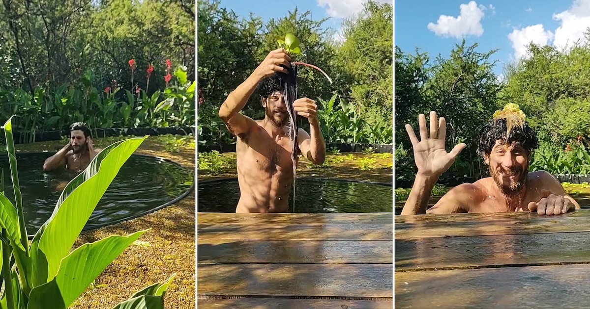 El hijo de Julián Weich mostró cómo funciona la biopiscina de su casa sustentable: “No tiene bomba ni filtro”