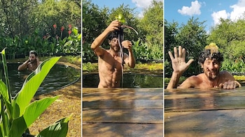 El hijo de Julián Weich mostró cómo funciona la biopiscina de su casa sustentable: “No tiene bomba ni filtro”