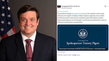 “Estados Unidos espera con interés ser sede de una cumbre económica con El Salvador para fortalecer nuestra alianza”, sostuvo Tomas Pigott, portavoz del Departamento de Estado. (Cortesía: Redes sociales)