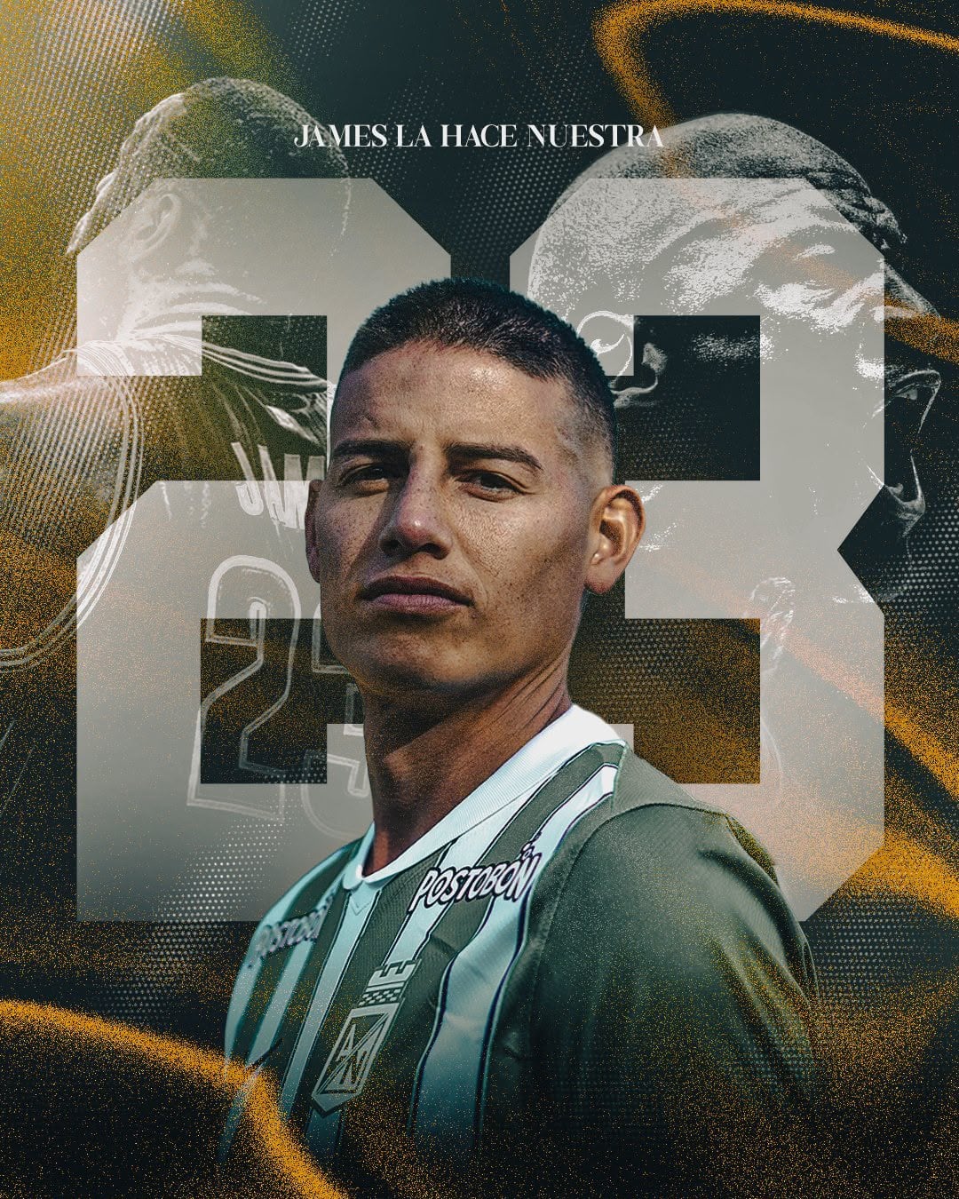 Atletico Nacional confirmó el numero que llevará James este semestre -crédito @nacionaloficial/X