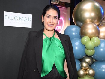 Gabriela Guillén en la inauguración