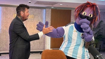 Tinelli se reencontró con El Oso Arturo, el mítico personaje de Videomatch, después de 20 años: el divertido momento