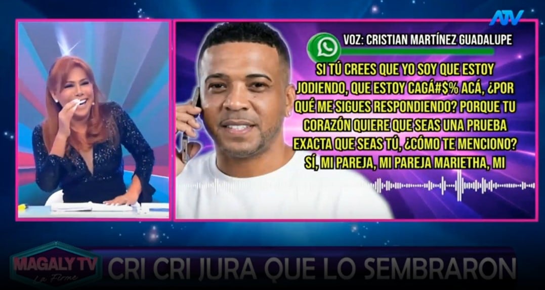 “Ayrton nace porque nace”: los audios que contradicen la defensa de ‘Cri Cri’. Captura: Magaly TV La Firme.