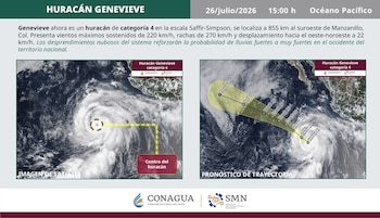 Genevieve alcanzó la categoría 4 en menos de 48 horas tras pasar de tormenta tropical a huracán mayor.
