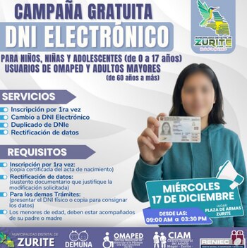 Esta iniciativa busca cerrar las brechas de identificación entre los ciudadanos - Créditos: Municipalidad Distrital de Zurite