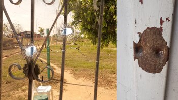 Impactos de bala que atravesaron