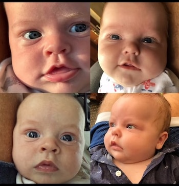 El bebé de la izquierda