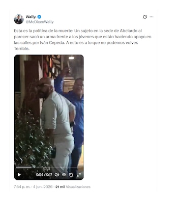 Wally denuncia uso de armas en la sede de Abelardo de la Espriella