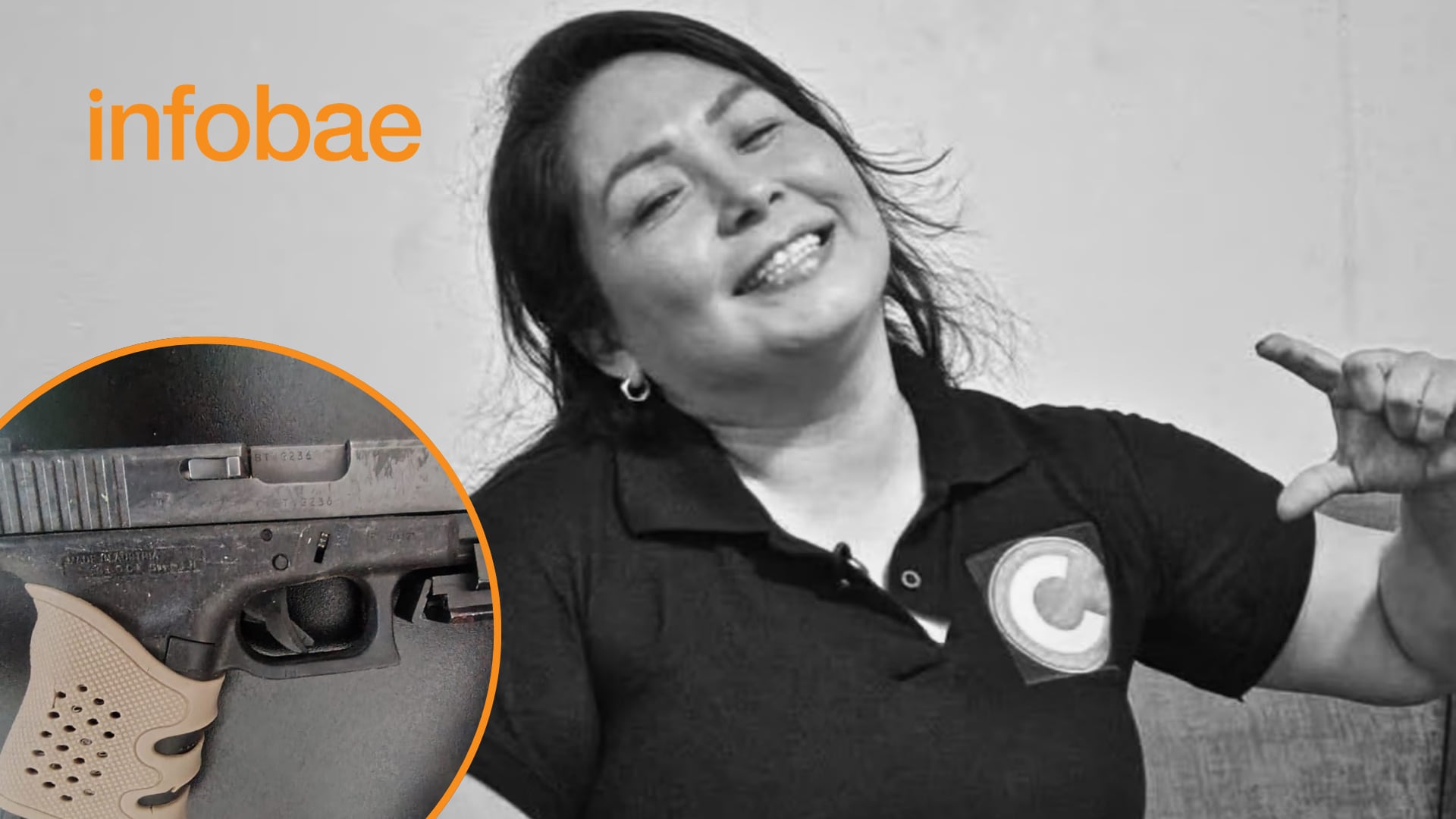 Pistola usada en el asesinato de la ‘China’ Polo pertenecía a un policía que la reportó como robada en 2023. (Composición: Infobae Perú)