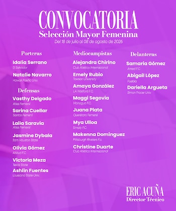 La selección femenina de El Salvador disputará los Juegos Centroamericanos y del Caribe Santo Domingo 2026 en República Dominicana. (Cortesía: La Selecta SLV)