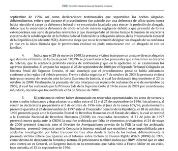 La CIDH admitió la denuncia
