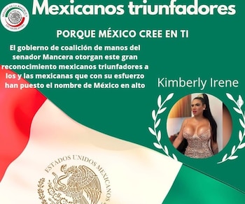 Reconocimiento a Kimberly Irene, "la