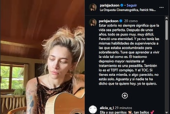 Paris Jackson compartió su sentir respecto a su sobriedad. (Instagram)