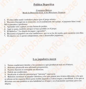 Conceptos escritos por Delem para preparar el desarrollo de los futbolistas juveniles