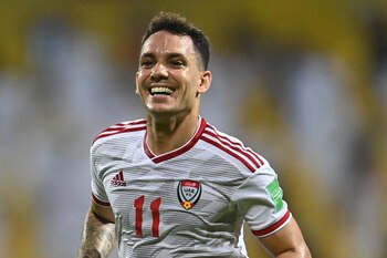 Caio Canedo es una de las armas de Emiratos Árabes Unidos en el repechaje. | Foto: Difusión