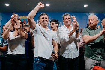 Cristian Andino y Sergio Uñac