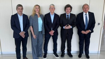 Javier Milei junto a Karina