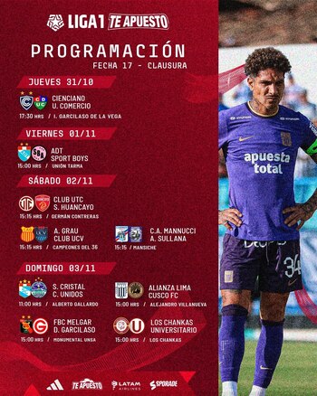 Programación de la fecha 16