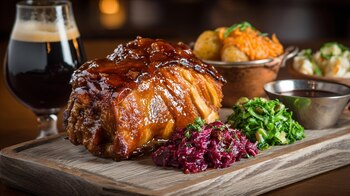 El codillo con cerveza turbia