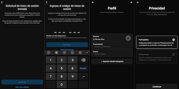 Inicio de sesión en Threads,