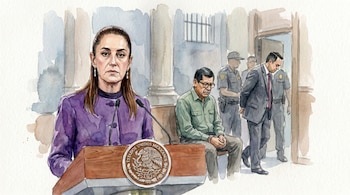 "Fue decisión propia entregarse y no hay ningún riesgo (para su gobierno)”, declaró Sheinbaum durante 'La Mañanera' de este lunes. (Imagen ilustrativa generada con IA | Infobae México)