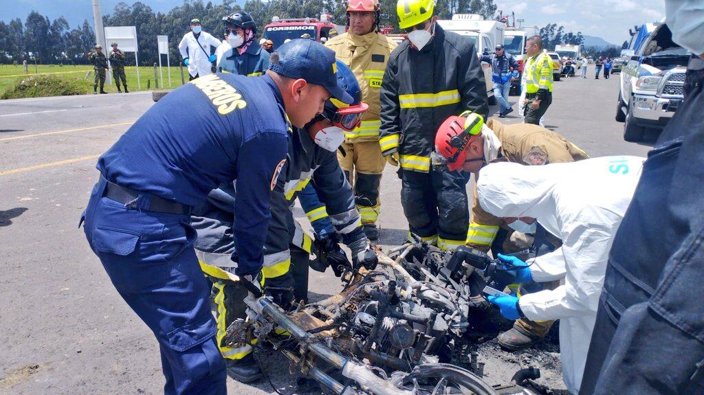 El accidente registrado en la vía Zipaquirá-Ubaté habría sido causado por un vehículo sin frenos - crédito @JorgeEmilioRey/X