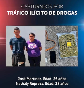 La Policía incautó un paquete grande de marihuana, una motocicleta y un teléfono celular en el procedimiento realizado en La Libertad. (Foto cortesía PNC)