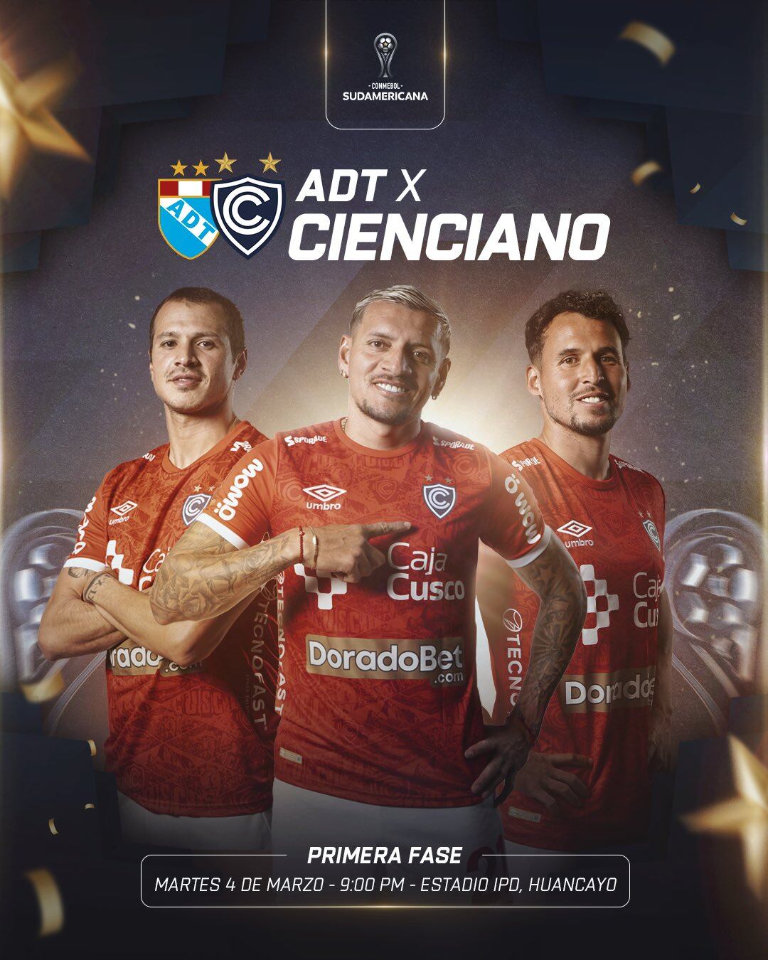 Detalles del Cienciano vs ADT por Copa Sudamericana 2025.