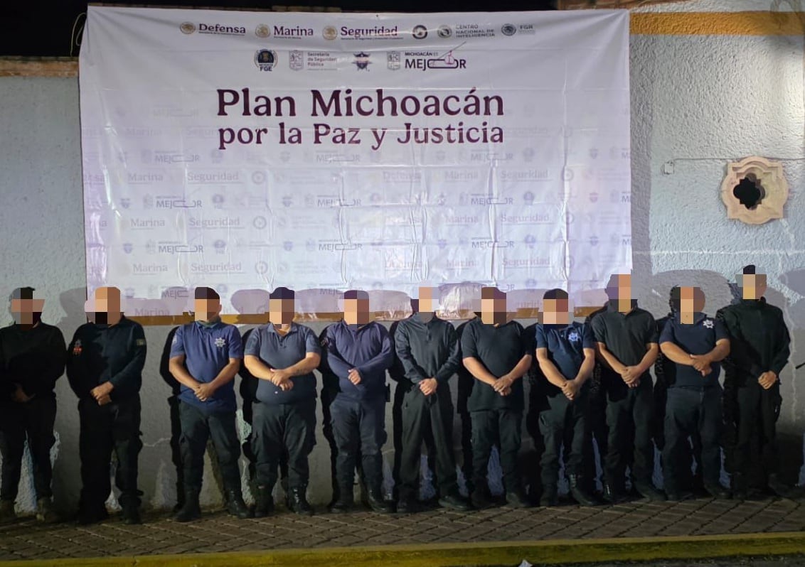 Los 11 elementos fueron detenidos el 23 de febrero y posteriormente puestos en libertad condicional. (SSP Michoacán)