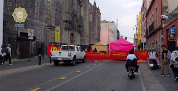 Palza de la Constitución bloqueo por el Mundial. (X/ @OVIALCDMX)