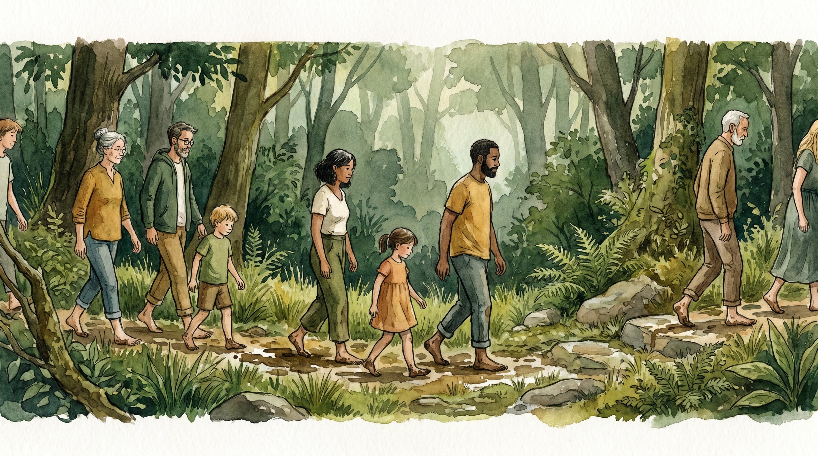 El desarrollo de parques sensoriales en Alemania ofrece a los visitantes la posibilidad de experimentar caminos naturales sin zapatos (Imagen Ilustrativa Infobae)