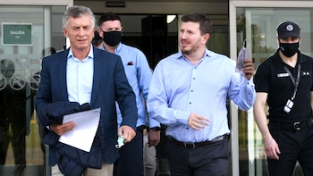 Macri con Federico Angelini, al