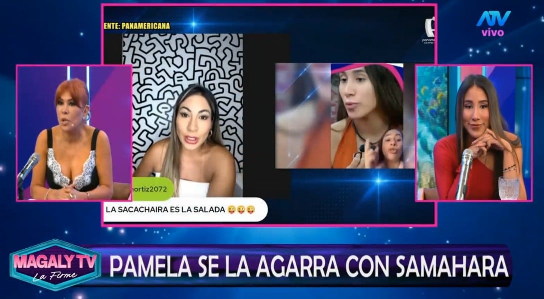 Samahara Lobatón le responde a Pamela López tras burlas sobre su permanencia en ‘El sultanato’ y ‘La prisión’. Captura: Magaly TV La Firme.