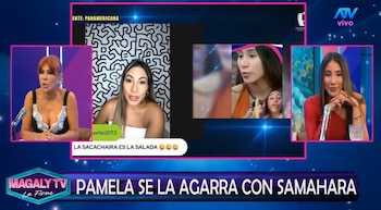 Samahara Lobatón le responde a Pamela López tras burlas sobre su permanencia en ‘El sultanato’ y ‘La prisión’. Captura: Magaly TV La Firme.