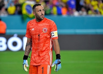 IMAGEN DE ARCHIVO. El arquero de la selección colombiana de fútbol, David Ospina, durante un partido amistos contra Brasil, en el Hard Rock Stadium, en Miami, EEUU. Septiembre 6, 2019. Crédito obligatorio: Steve Mitchell-USA TODAY Sports