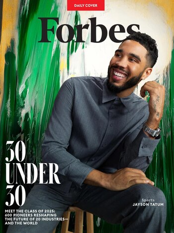 Jayson Tatum, en la portada de 30 under 30 de Forbes en su edición Deportes 2025