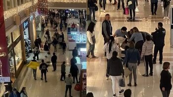 Clientes del centro comercial grabaron